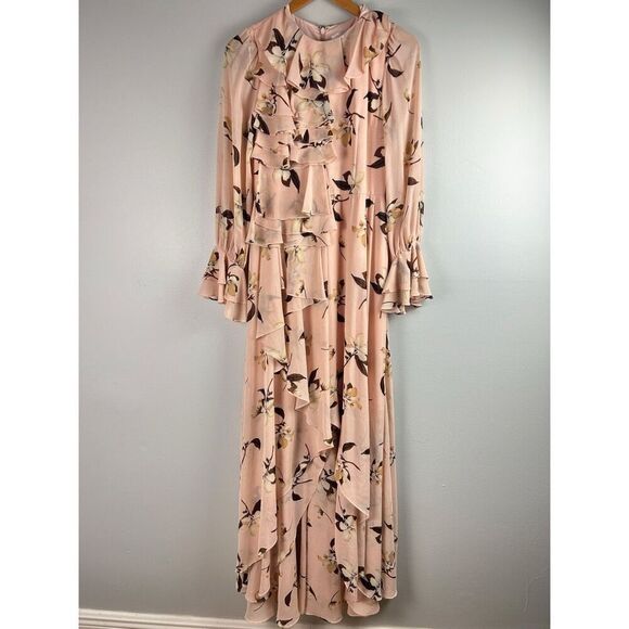 Mikael Aghal Floral Ruffle Maxi Dress - Picture 4 of 8